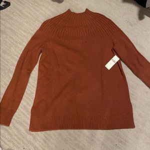 Anthropologie burnt orange sweater